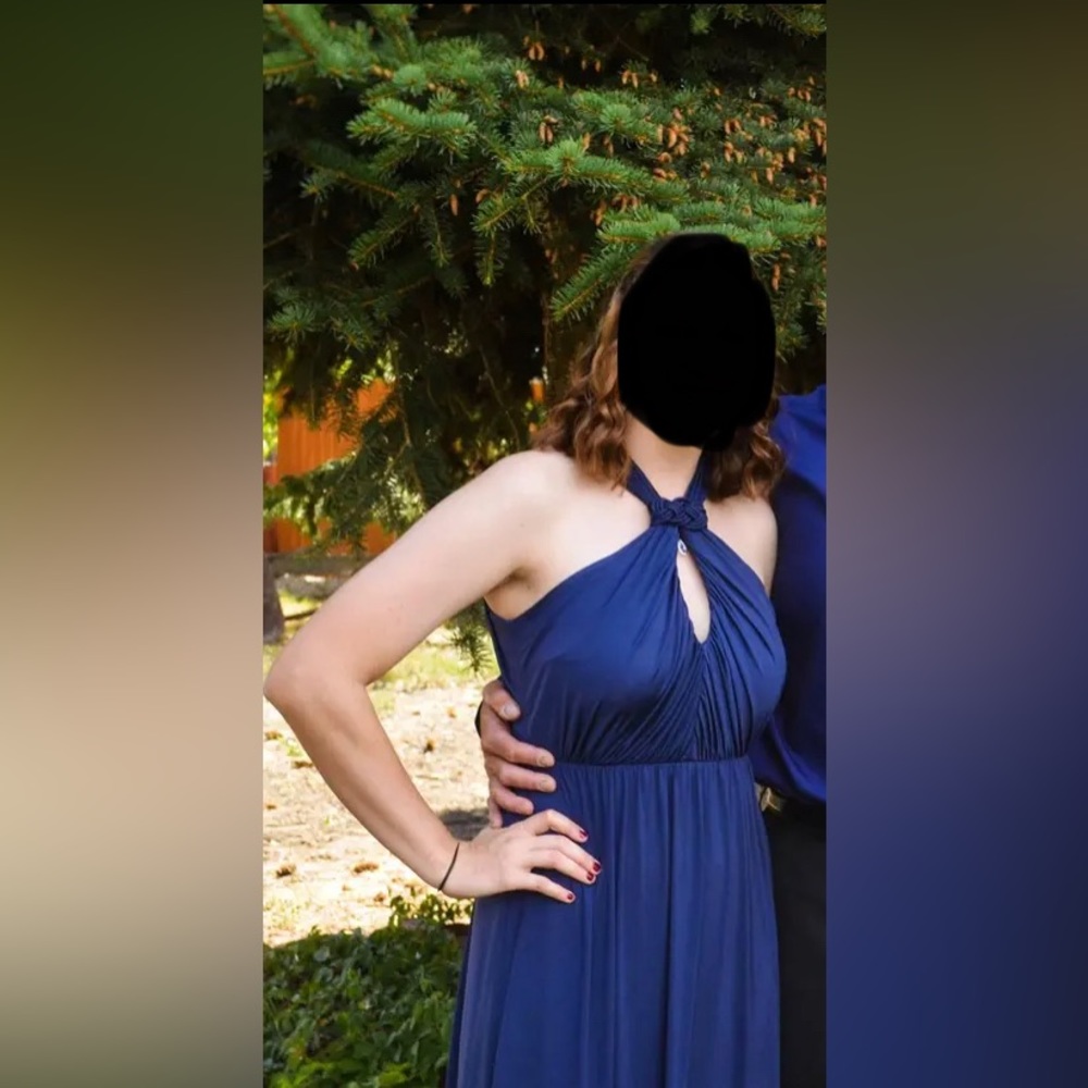Navy blue, bridesmaid/prom/formal dress, size 6